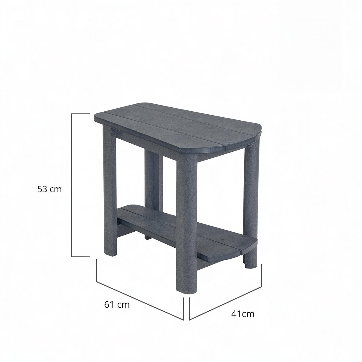 Der großzügige Beistelltisch in Keilform T04 - lightgrey