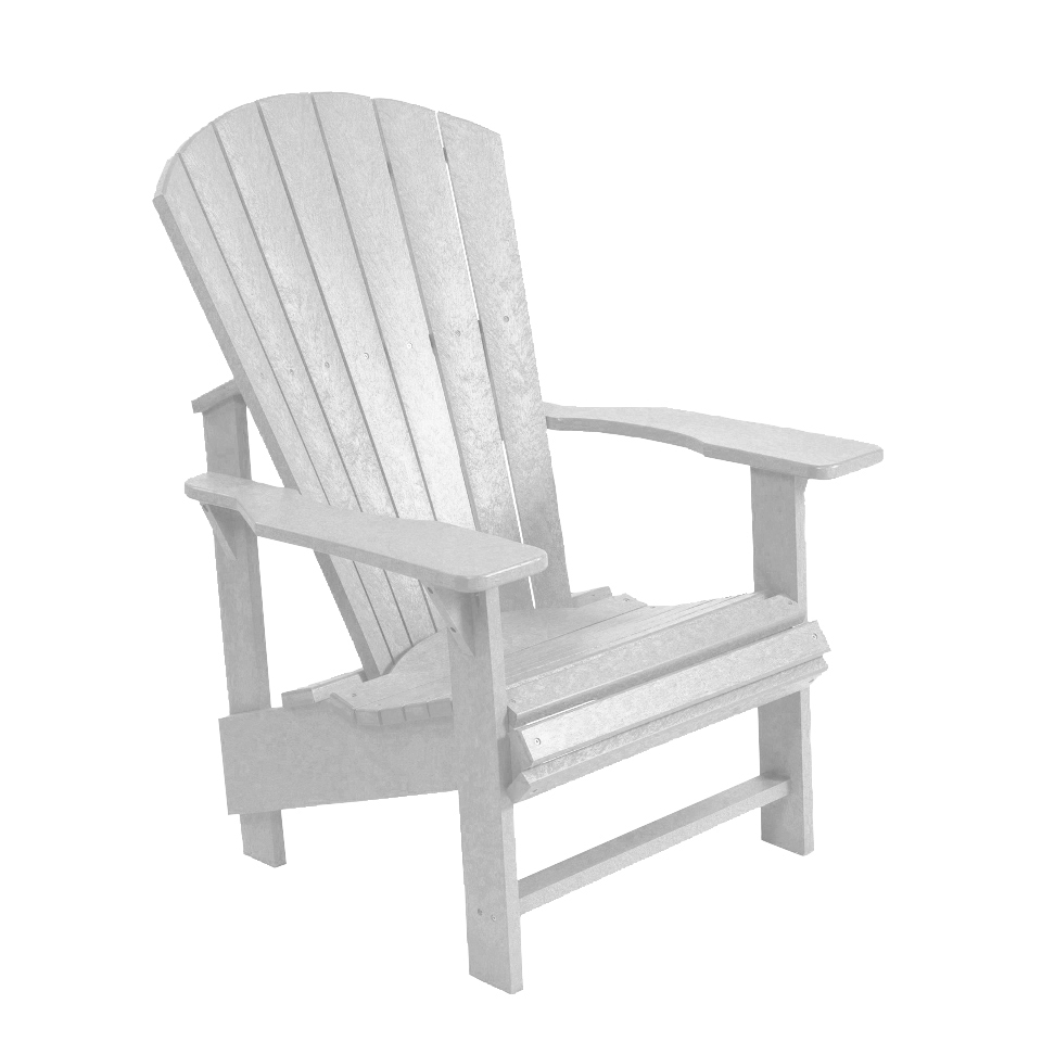 C03 Upright Adirondack (Chair) light grey aus hochwertigem Kunststoff Designer Gartenstuhl Original aus Kanada