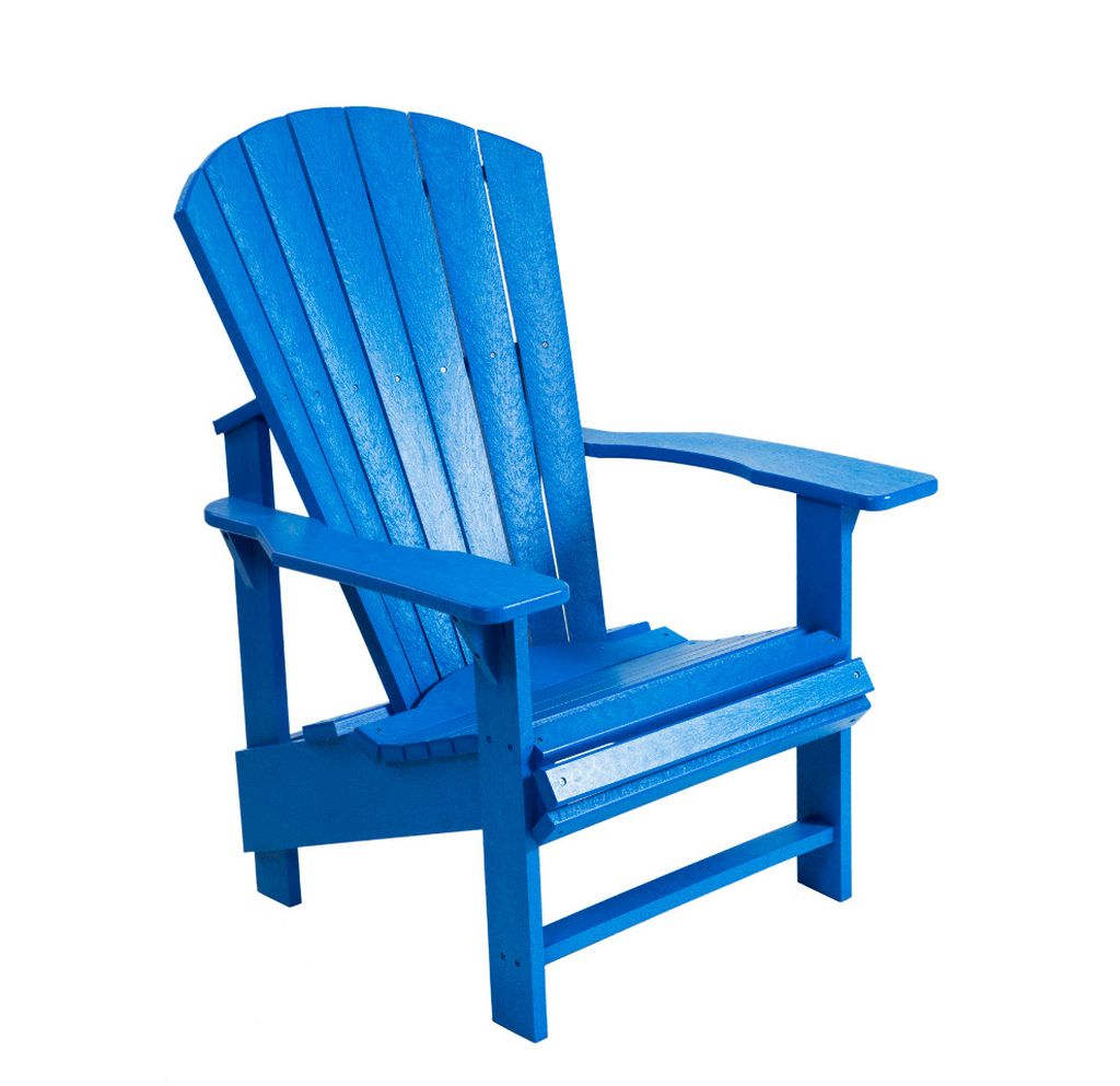 C03 Upright Adirondack (Chair) blue aus hochwertigem Kunststoff Designer Gartenstuhl Original aus Kanada