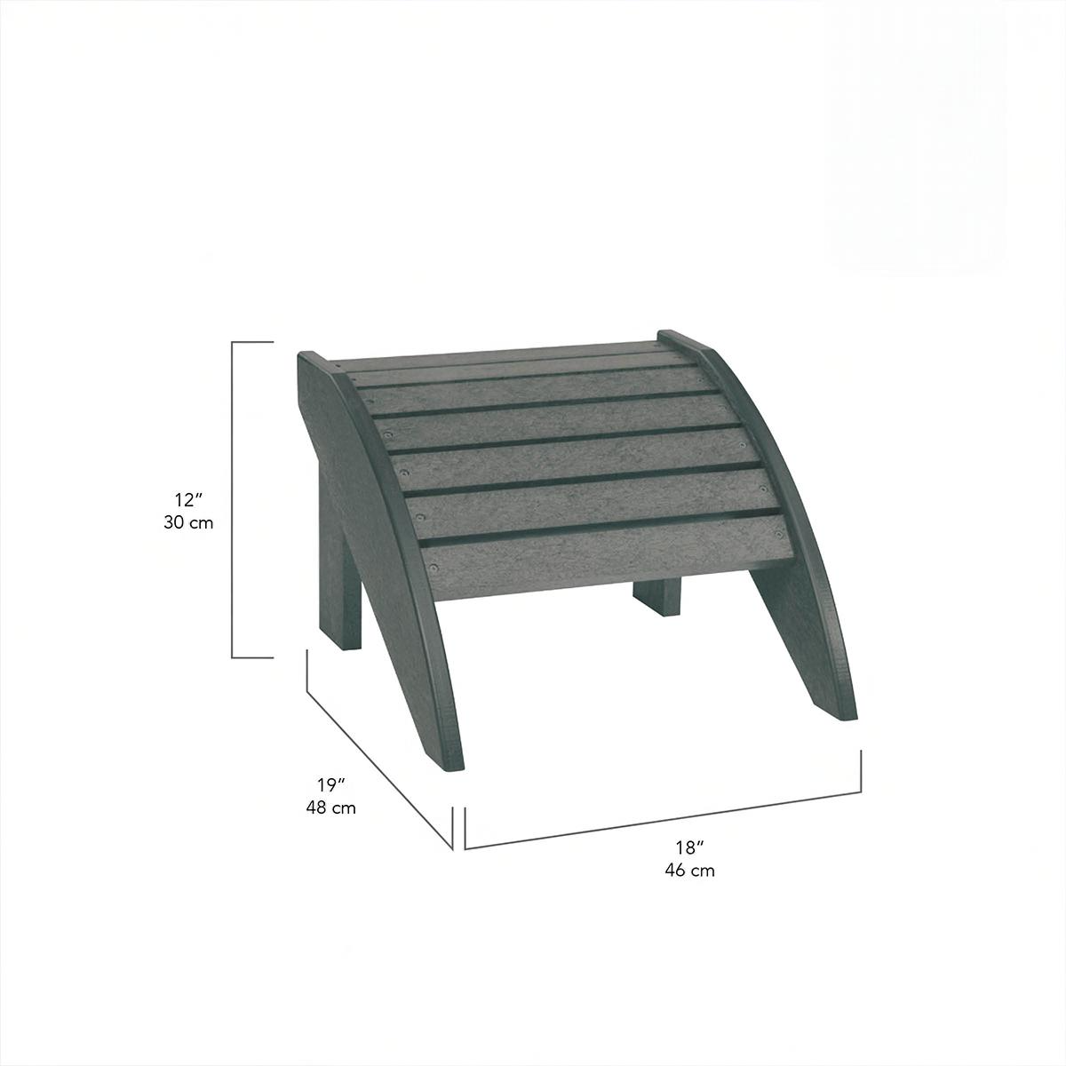 F01 Adirondack Fußhocker (Footstool) chocolate – Der klassische Hocker für Ihren Adirondack