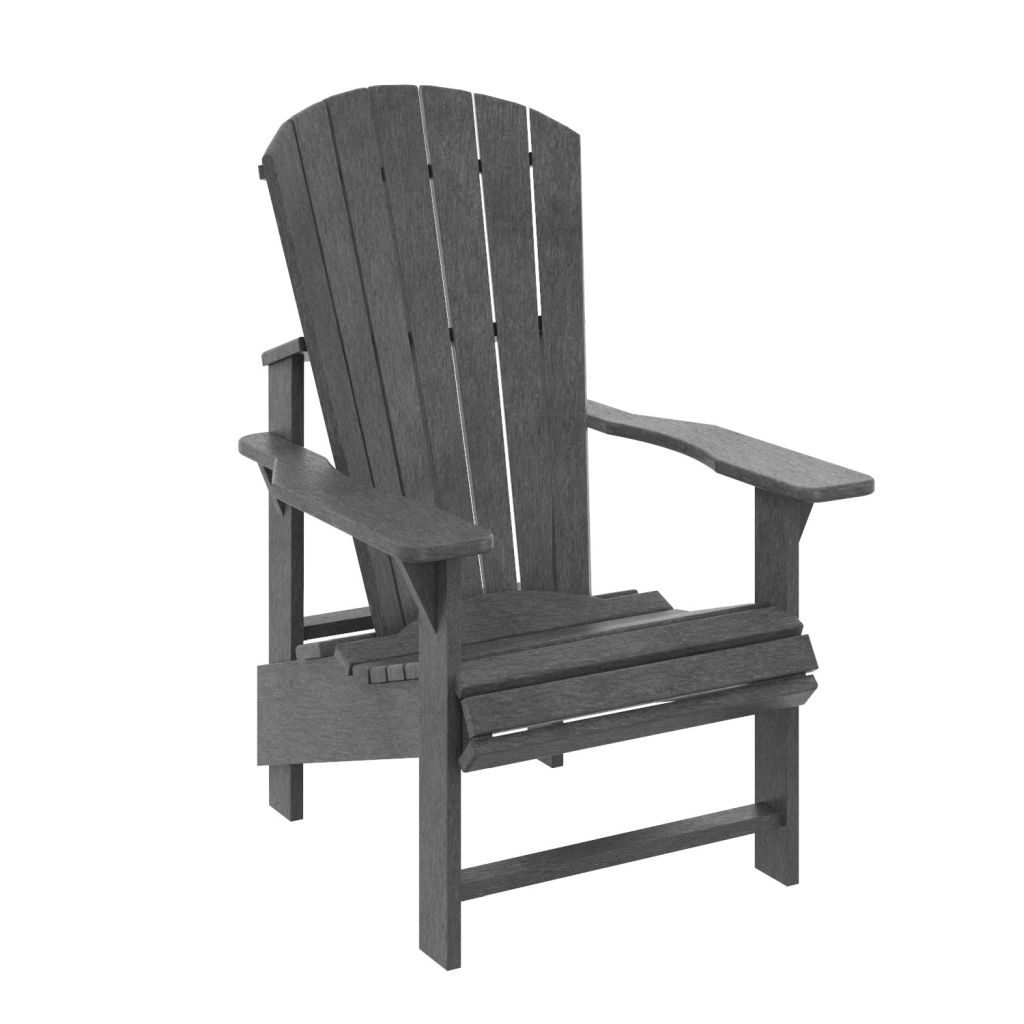 C03 Upright Adirondack (Chair) slategrey aus hochwertigem Kunststoff Designer Gartenstuhl Original aus Kanada