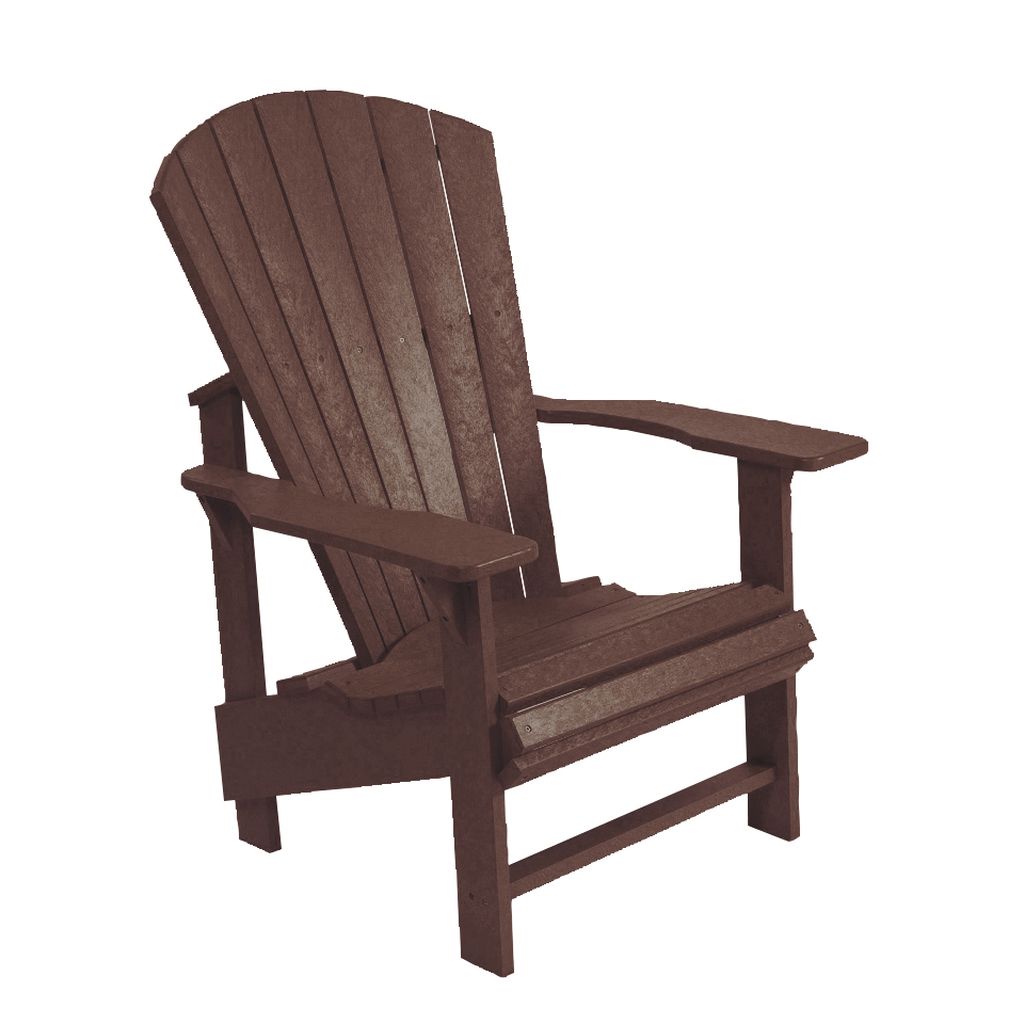 C03 Upright Adirondack (Chair) chocolate aus hochwertigem Kunststoff Designer Gartenstuhl Original aus Kanada