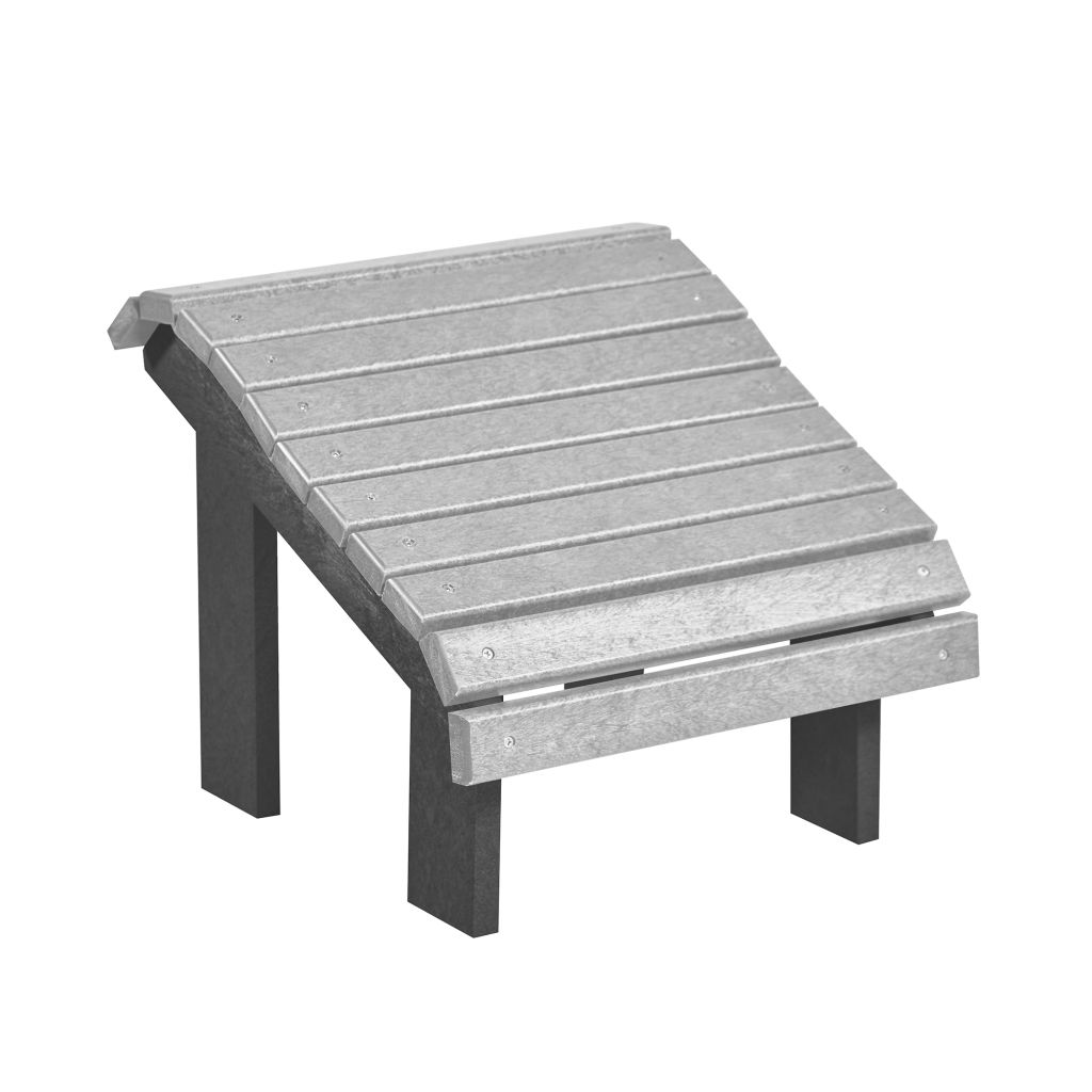 F04 Premium Fußhocker (Footstool) slate-lightgrey – Ergonomische Fußstütze für maximale Entspannung