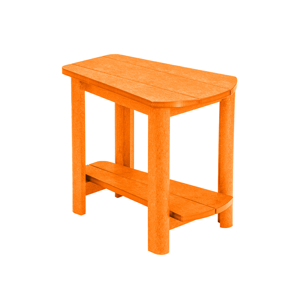 Der großzügige Beistelltisch in Keilform T04 - orange