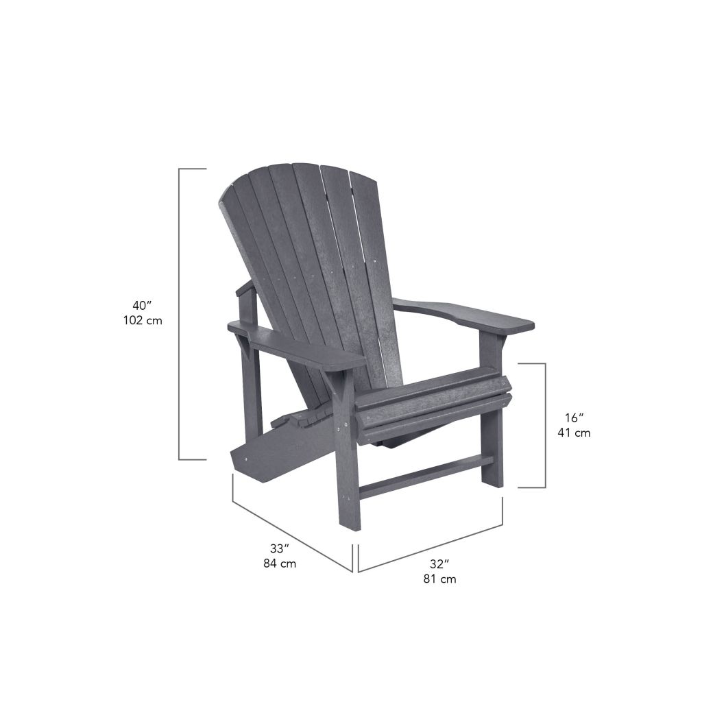 Adirondack Gartenstuhl Classic C01 red – Original aus Kanada, wetterfester Kunststoff